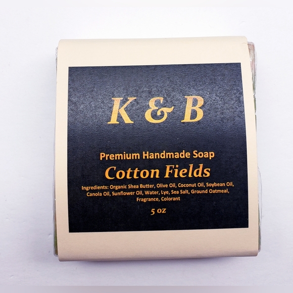 COTTON FIELDS Premium Handmade Natural Body Bar Soap, 5 oz (3 pack) - Picture 6 of 6